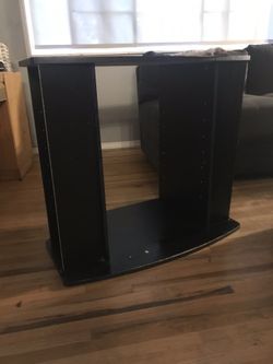 Black TV stand