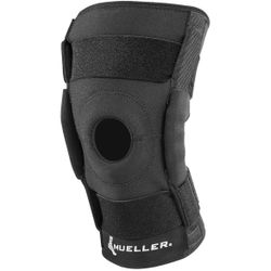 Mueller Hinged Wraparound Knee Brace, Black, Medium/Large