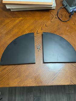 Black Semi-Circle Shelf Panels with Screws