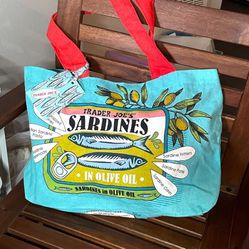 Trader Joe’s Sardine Canvas Bag (1 Count, New)