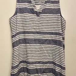 BeachLunchLounge Blue&white Stripe Dress Size XL