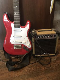 Squier mini guitar with 10watt amp
