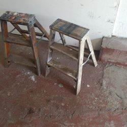 Set Of Vintage Step Ladders