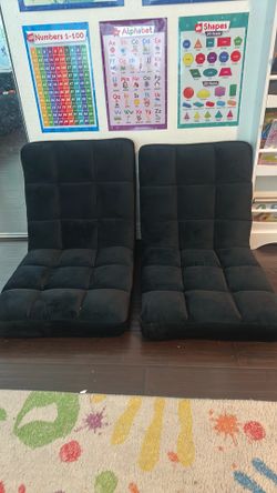 Black Folding floor chairs
