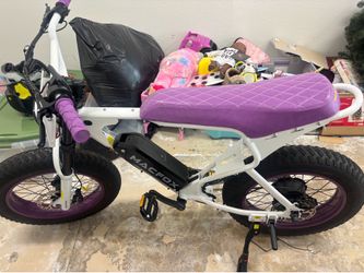 Purple and white Macfox E Bike