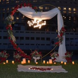 Engagement Arch And Sign