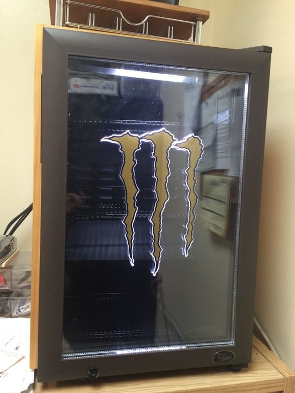 Rare wood Java Monster Mini Fridge