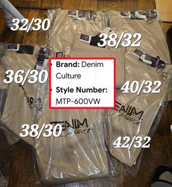 New Denim Culture Jeans Various Sizes(Color Kĥaki) Selling Bulk