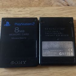 Official Original OEM Sony PlayStation 2 II Memory Card (Black) PS2 Authentic! 