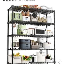 5 Tier Wide Wire Shelving Unit 