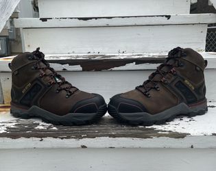 CROSBY Men's 6-inch Waterproof Leather CSA Safety Toe Boot Size 12E2