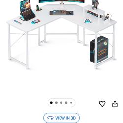 L Shaped White desk