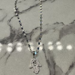 Sterling Silver Hamsa Choker