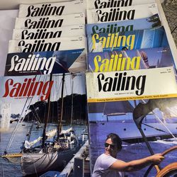 Vtg Lot of 12 Sailing The Beauty of Sail Magazine sailboat yacht racing Books