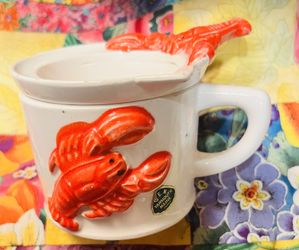 Lobster warming cups Butter (two Sets) Vintage