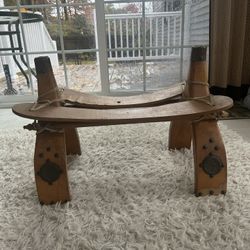 Wood Camel Saddle Stool