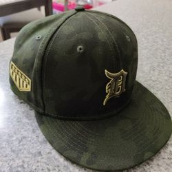 Detroit Camo Hat Letter D New Era 7 3/4