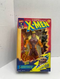 Toy Biz X-Men Evil Mutant Deluxe Edition Sabretooth 10" Tall Figure 1993 Vintage