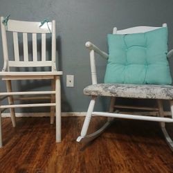 Old chair and rocker 