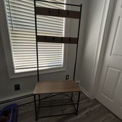 Coat Rack With Bench And Storage