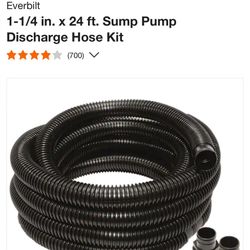 1-1/4x25FT SUMP PUMP DISCHARGE HOSE KIT NEW 