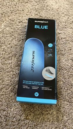 Superfeet Blue All-Purpose Support Medium Arch Insoles M 11.5 - 13, W 12.5+