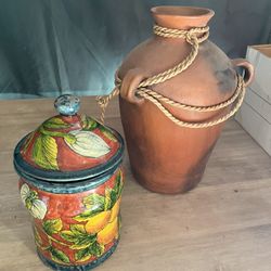 2 Made In Mexico Jars/cookie Jar