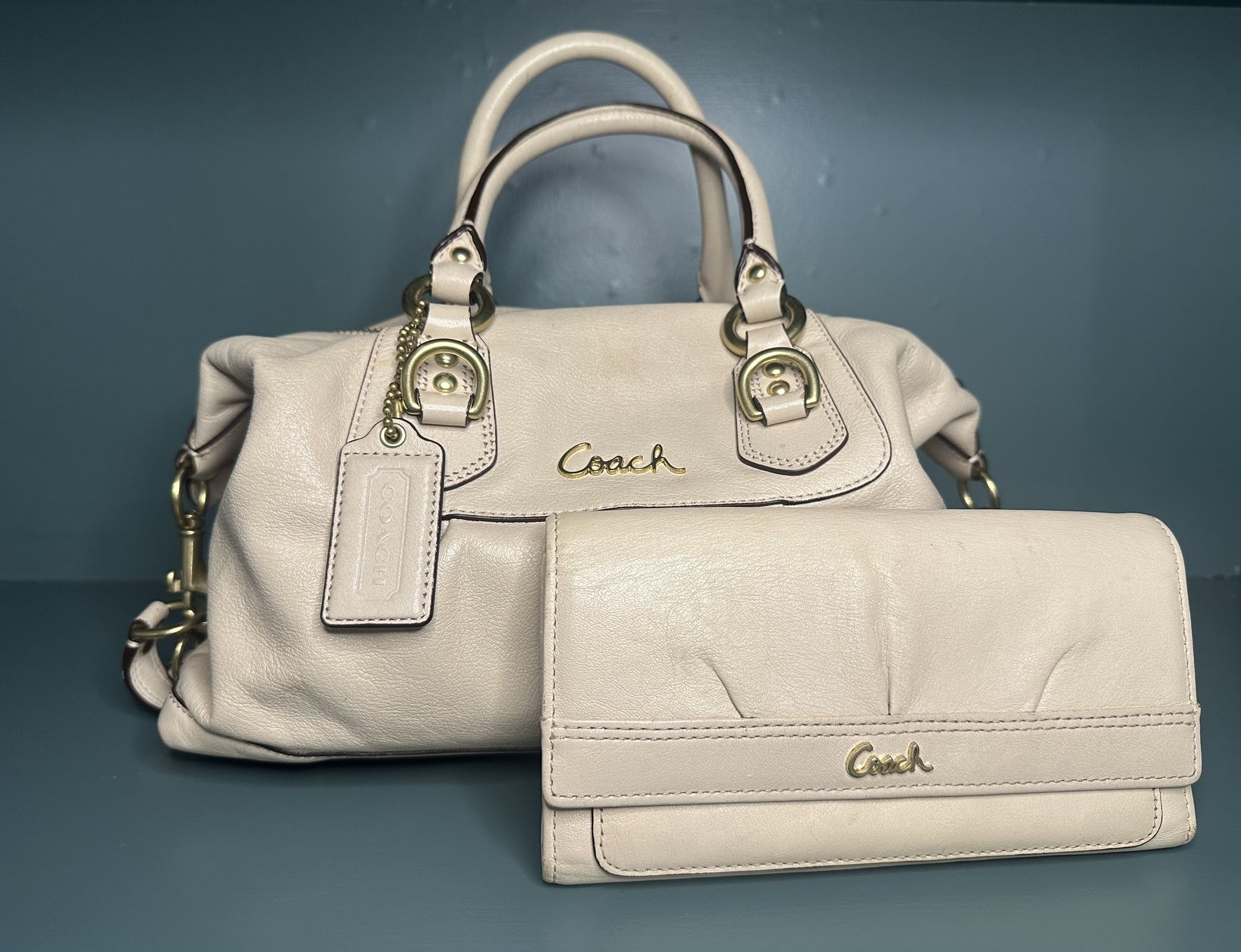 Coach Kristin Leather Satchel & Wallet Set 