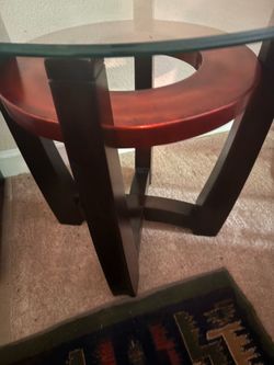 Glass End Table