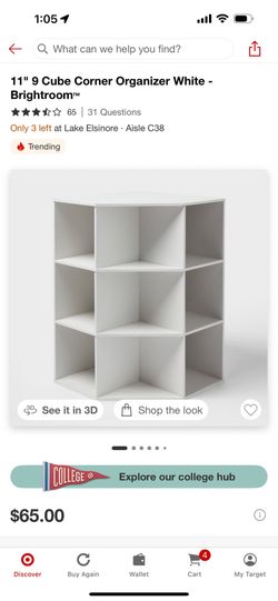 Bright room corner organizer