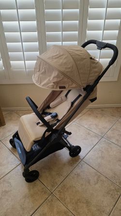 Mompush Nexis Carbon Fiber Lightweight Travel Stroller (Khaki)