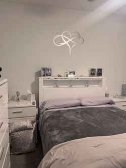 Lighted Headboard and Frame For Queen size bed.
