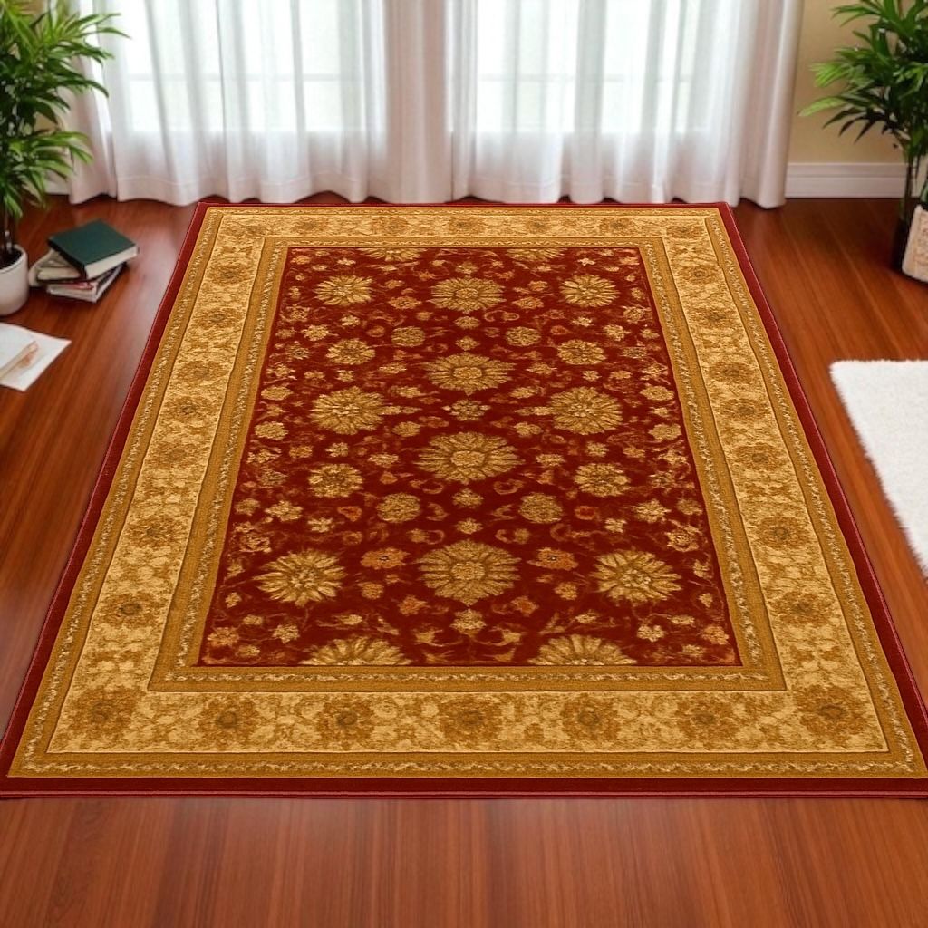 Classic Red & Gold Oriental Area Rug