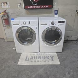 Lg Heavy Duty Super Capacity Washer And Electric Dryer Set Nice And Clean Financing Available 