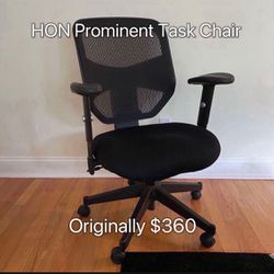 HON basyx Prominent Mesh Fabric High-Back Task Chair Black Office Ergonomic (Originally $360)