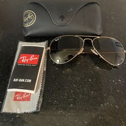 Ray Ban Aviator Sunglasses Gold/Brown