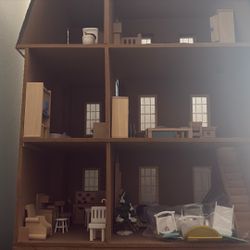 Doll House  With Furniture