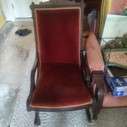 Small Antique Wooden Rocking Chair