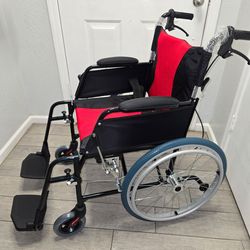 Medwarm Ultra Lightweight Foldable Wheelchair, Wheelchairs for Adults, Weights only 22 lbs, Portable & Transport, silla de ruedas