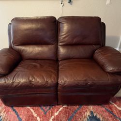 Leather Power Reclining Sofa Set