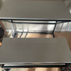 Desk, Rod Iron/formica 