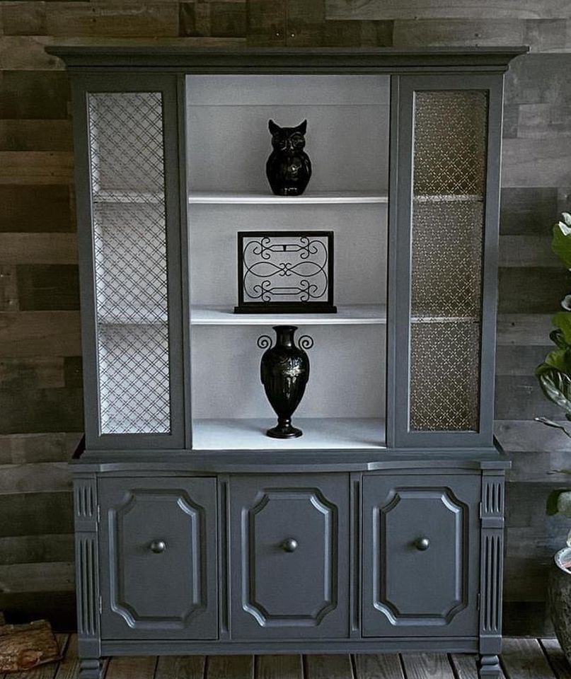 Custom Painted China Cabinet