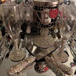 Bling Cake Knife And Toasting Flute Sets