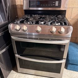 👨‍🍳🔥 LG Double Oven Gas Range – Stainless Steel
