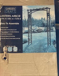 Garden Craft Metal Lantern Arbor - Brand New In Box!