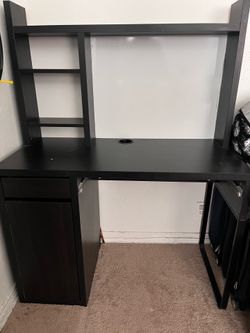 IKEA desk with whiteboard