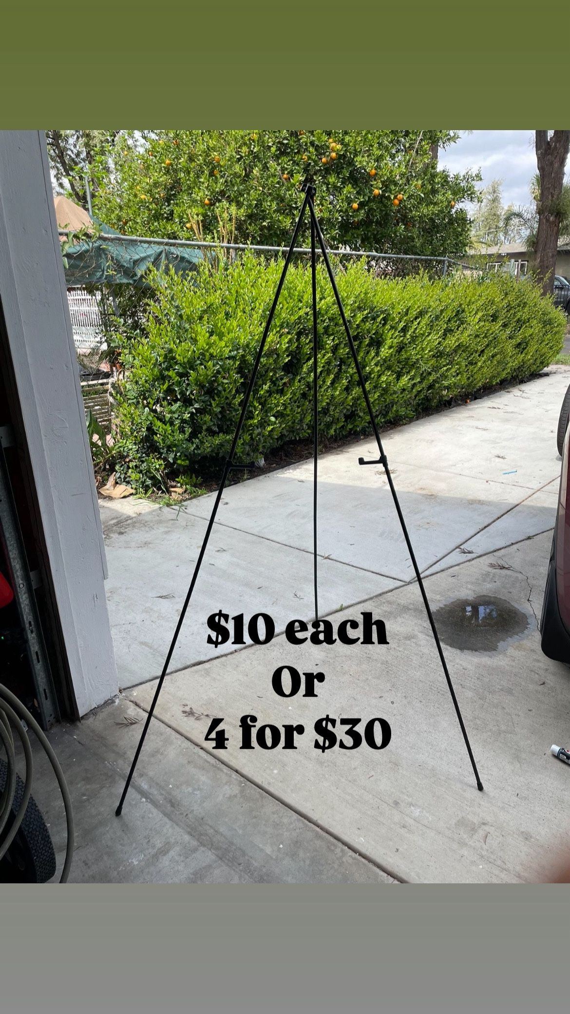 Easel Stand for Display Portable Foldable Metal Easel, Easels for Signs Wedding Logos ,Arts, Painting,Adjustable Floor Easels with Storage