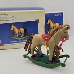 New HALLMARK A PONY FOR CHRISTMAS # 7 2004 holiday ORNAMENT Box Collector's

Brand new
This 2004 Hallmark Keepsake Ornament is a must-have for any hor