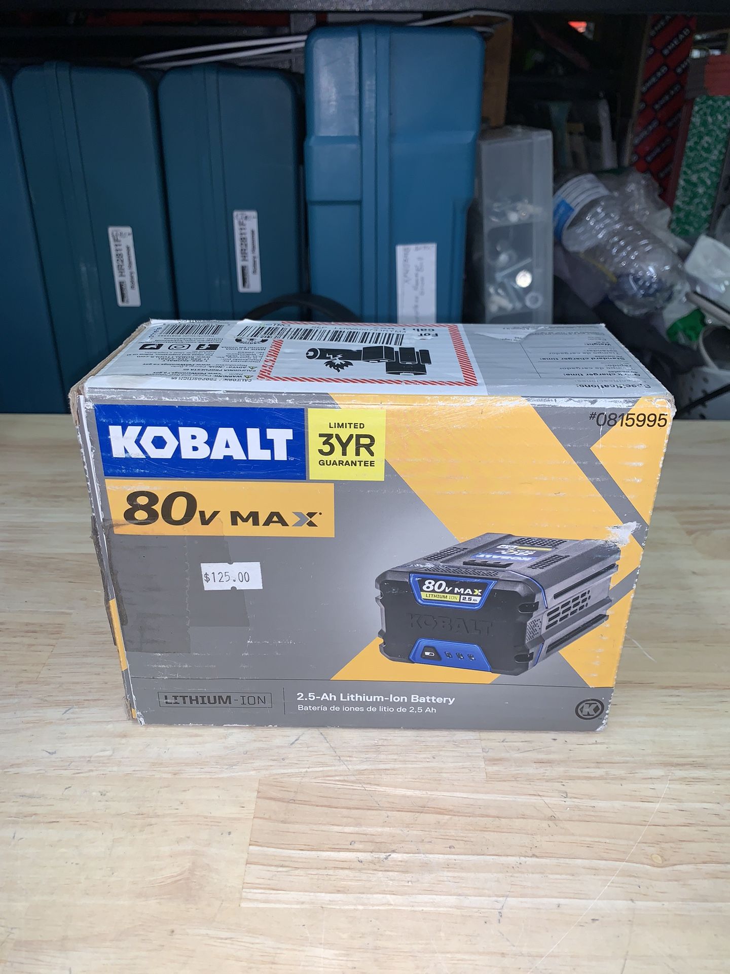 KOBALT 80-Volt 2.5 Ah Lithium lon (li-ion) Battery