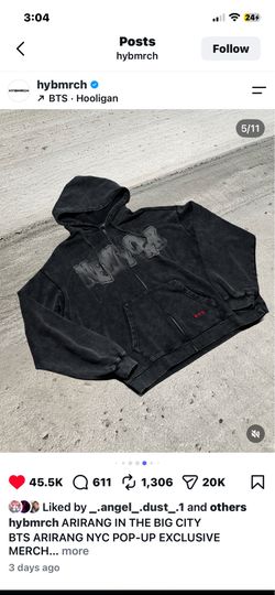 BTS NYC exclusive pop up Black Hoodie size Medium